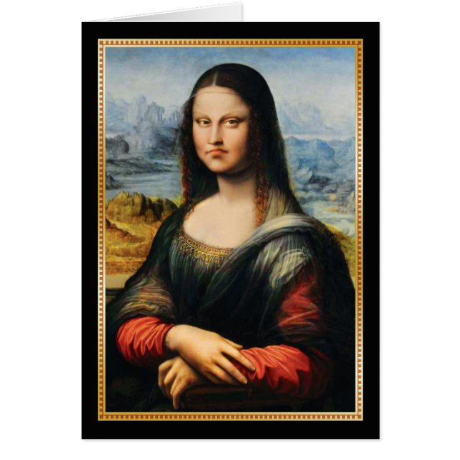 Mürrisches Gesicht Da Vincis Mona Lisa (Vorne)