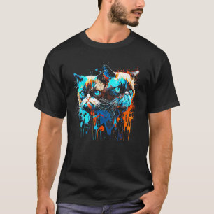 Mürrisches Gesicht Lustige Katze Grafik Katzenlieb T-Shirt