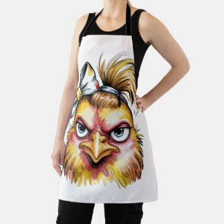 Mürrisches Huhn Florales Stirnband Baseballmütze L Schürze