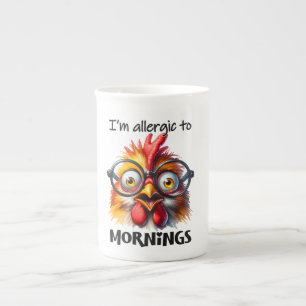 Mürrisches Morgenhuhn Prozellantasse