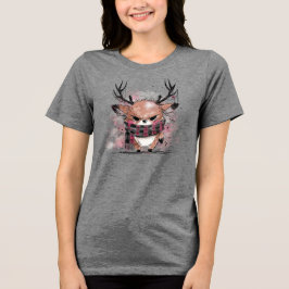 Mürrisches Rentier Tri-Blend Shirt