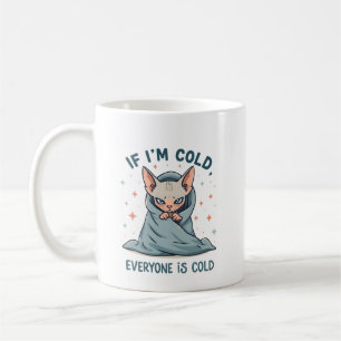 Mürrisches Sphynx-Katze-Kaltes-Humor-Cartoon-Desig Kaffeetasse