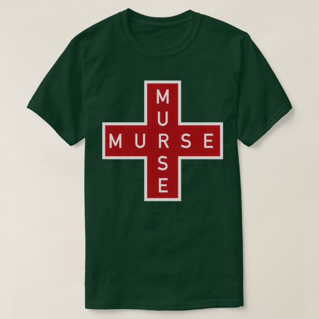Murse Male Nurse Red Cross T-Shirt (Design vorne)