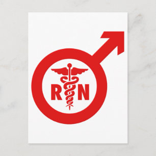 Murse Male Nurse Symbol Postkarte