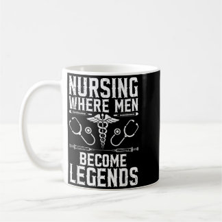 Murse männlicher Krankenpfleger Student Mann Pfleg Kaffeetasse
