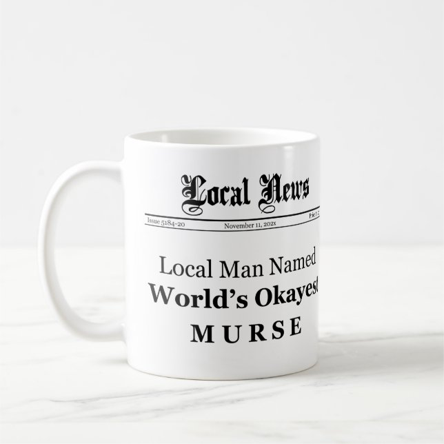 Murse Newspaper Front Tasse (Links)