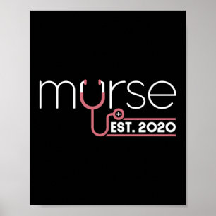 Murse wurde 2020 Funny Murse Male Nurse Man gegrün Poster
