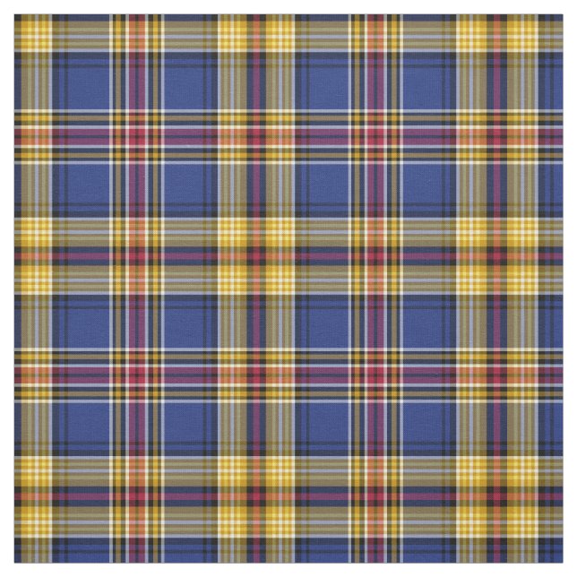 Murtagh Tartan Blue und Gold Irish Kariert Stoff (Muster)