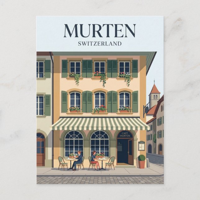 Murten Schweiz Postkarte (Vorderseite)