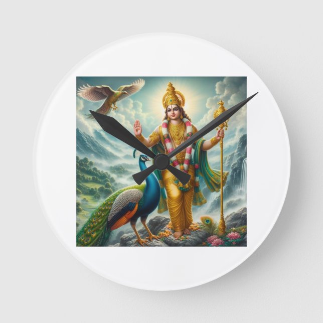 Murugan Runde Wanduhr (Vorderseite)