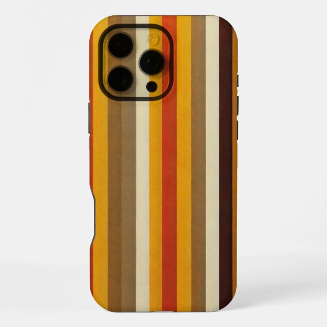 Murugi Accessoires Streifen der Siebziger iPhone Hülle (Rückseite)