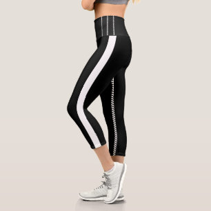 Murugi Apparels Monochrome Edge High Waisted Capri Leggings