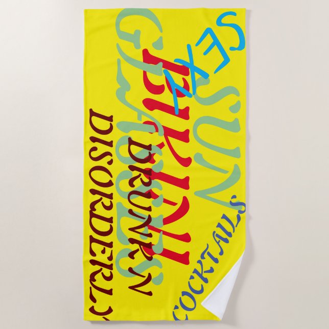 Murugi Beach & Pool Funky Beach Handtuch (Vorderseite)