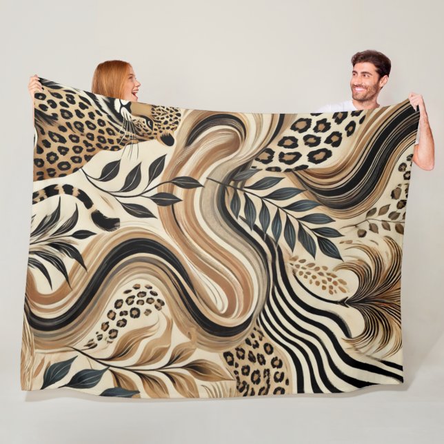 Murugi Luxe Beddings Savanna Luxe Fleece Blanket, (Beispiel)