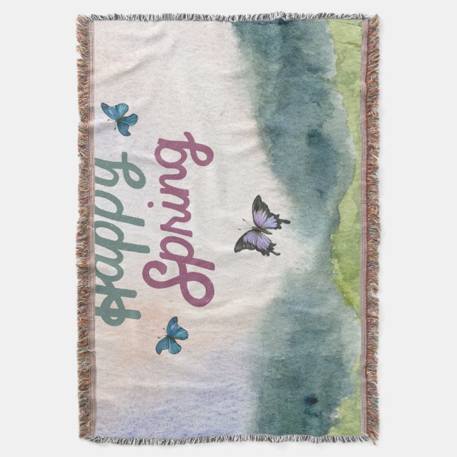 Murugi Luxe Beddings Spring Throw Blanket Decke (Vorderseite Vertikal)