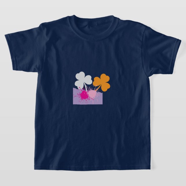 Murugi Wear Painted Glück Mädchen T-Shirt (Ablage )
