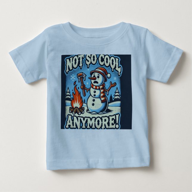 Murugi Wear Snowman Christmas Baby Fine Jersey Baby T-shirt (Vorderseite)