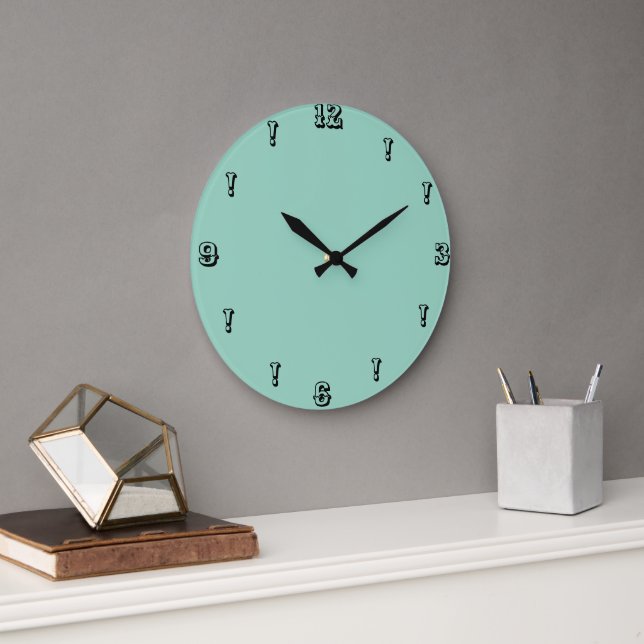 Murugi Wohngestaltung Aqua Whimsy Round Acrylic Große Wanduhr (Büro)