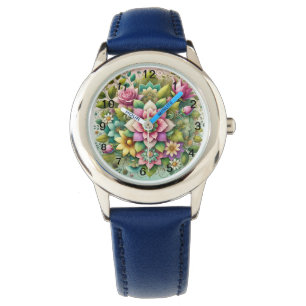 Murugi Zubehör EtherealBloom Kid's Stainless Armbanduhr