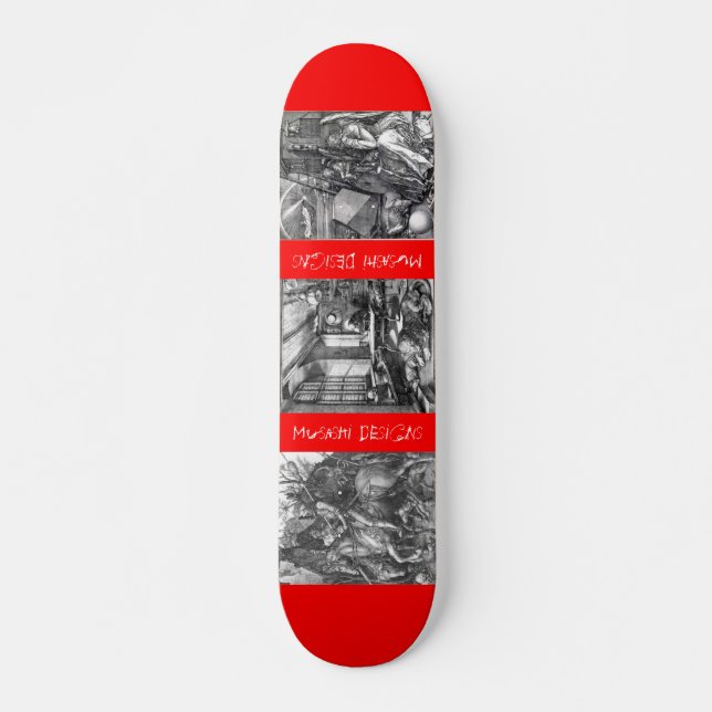 Musashi entwirft Durers Apokalypse Skateboard (Vorne)