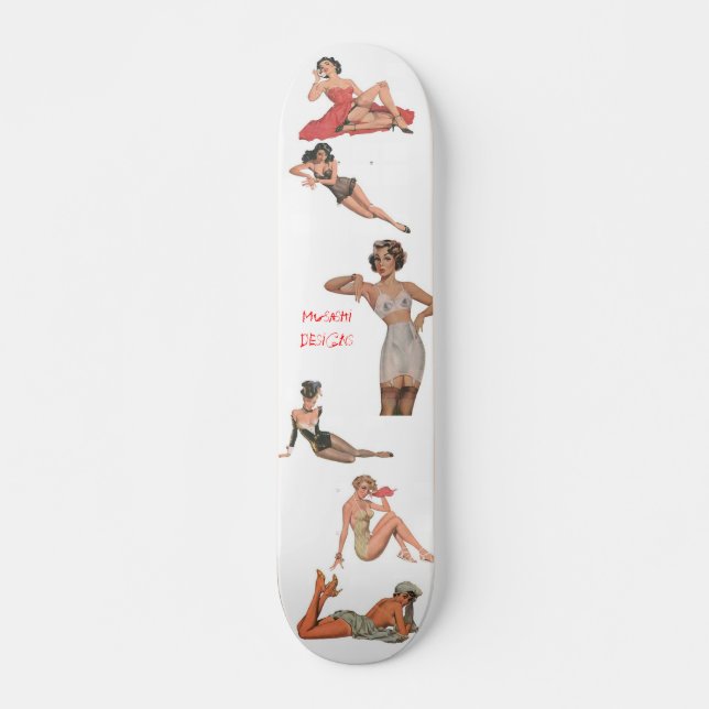 Musashi entwirft Pinup Skateboard (Vorne)