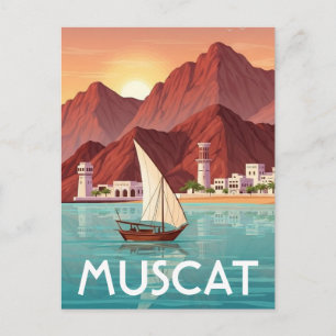 Muscat Oman Reise Postkarte