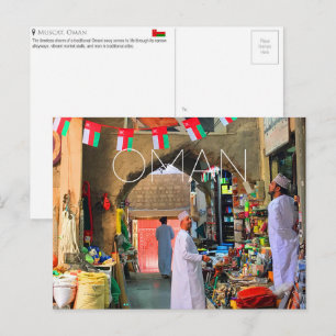 Muscat Souq, Oman Reise-Postkarte Postkarte