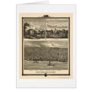 Muscatine Stadt, IA panoramische Karte - 1875