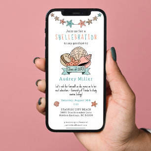 Muschel-Absolvent Abschiedsfeier Einladung