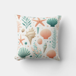 Muschel an Küsten Kissen