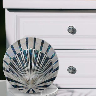 Muschel Art Deco - Abalone-Schale und Perle Keramikknauf