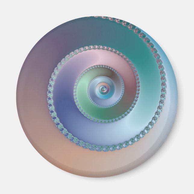 Muschel auf See - Fraktal Magnet (Vorne)