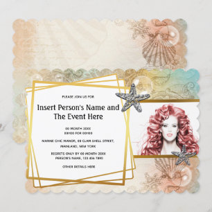 Muschel aus Stachelmuscheln, geometrisches Foto Pa Einladung