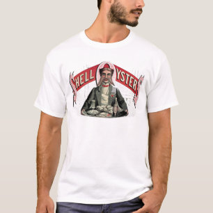 Muschel-Austern-Vintage Anzeige T-Shirt