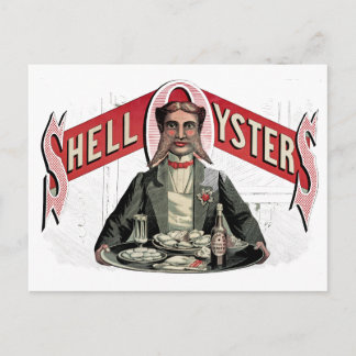 Muschel Austern Vintage Werbung Postkarte