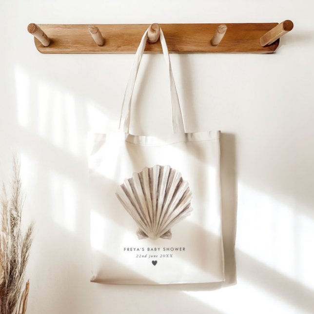 Muschel Baby Dusche Gefallen Tragetasche (Zazzle Shell Baby Shower Favor Tote Bag)