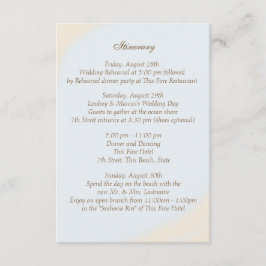 Muschel Beach Shore Hochzeitreise Begleitkarte