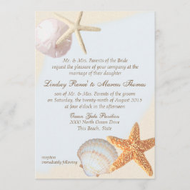 Muschel Beach Starfish Hochzeit Einladung