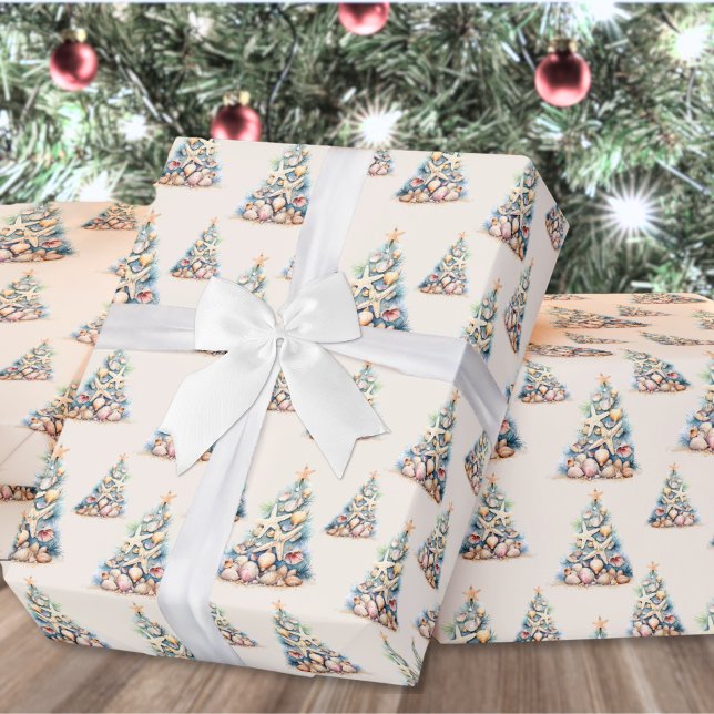 Muschel Beach Weihnachten Geschenkpapier (Shell Beach Christmas Wrapping Paper )