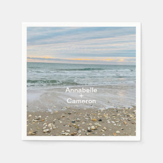 Muschel Blue Beach Sunrise Wedkins Serviette