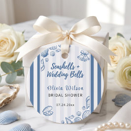 Muschel Brautparty Blau Nautical Custom Geschenkanhänger
