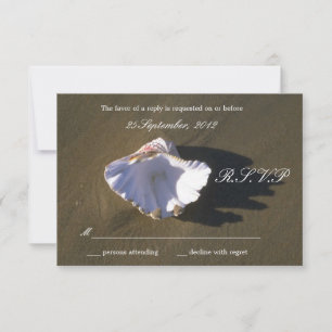 Muschel Brown RSVP-Karten RSVP Karte