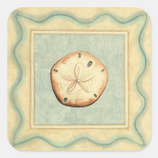 Muschel Collector Quadratischer Aufkleber (Vorderseite)