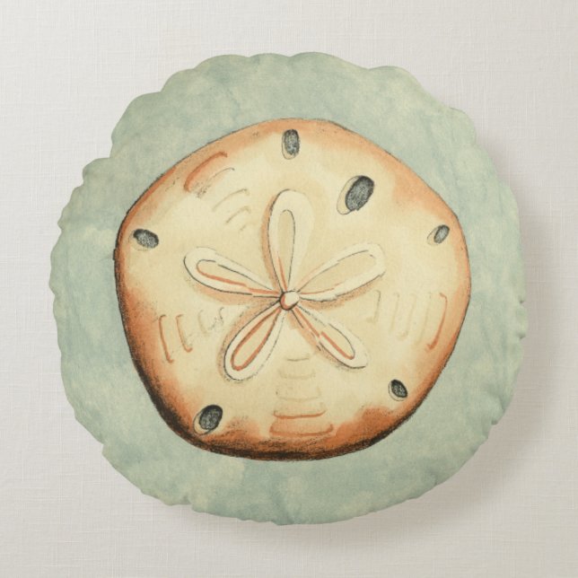 Muschel Collector Rundes Kissen (Vorderseite)