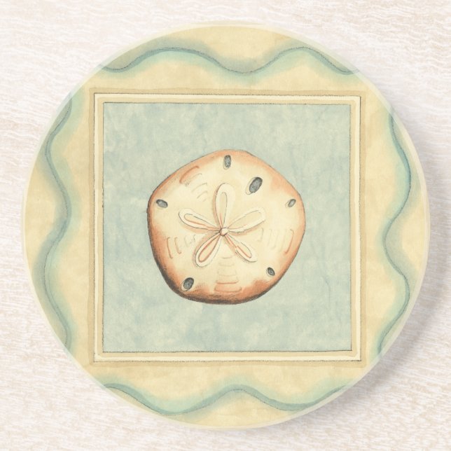 Muschel Collector Sandstein Untersetzer (Vorne)