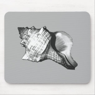 Muschel des Conchs - Grautöne Mousepad