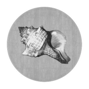 Muschel des Conchs - Grautöne Schneidebrett