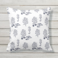 Muschel des tropischen Seepferdchens Navy White Ou