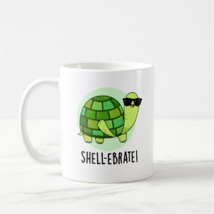 Muschel-ebrate Funny Tortoise Animal Pun Kaffeetasse
