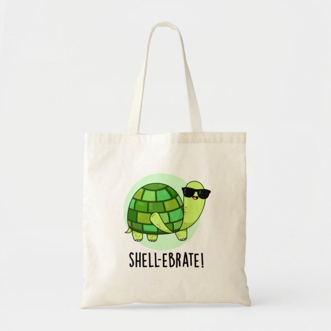 Muschel-ebrate Funny Tortoise Animal Pun Tragetasche (Vorne)